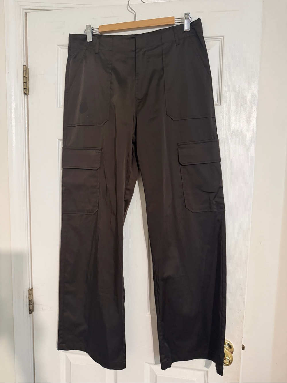 Zara Women’s Satin Brown Cargo Pants